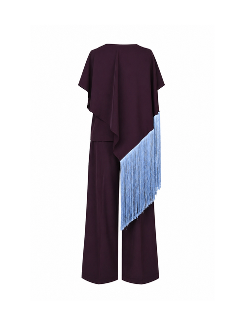 burgundy & blue
