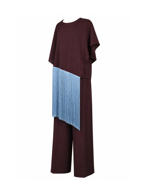 burgundy & blue