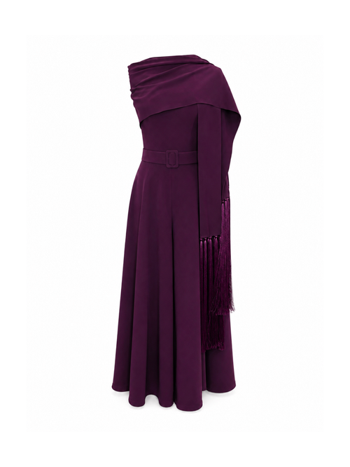Strappy Jumpsuit with Fringe Shawl